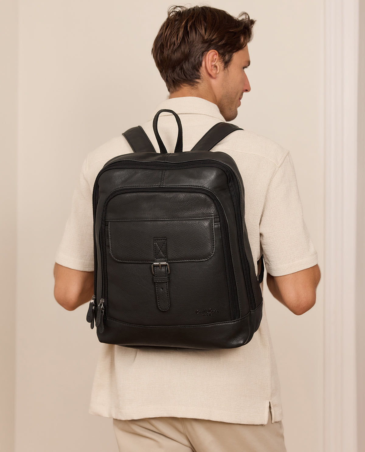 Leather backpack 